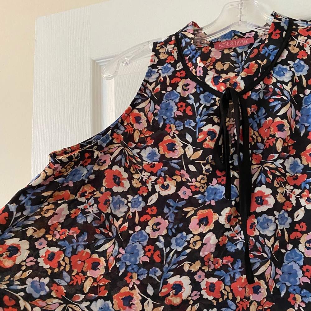 Flowery work shirt